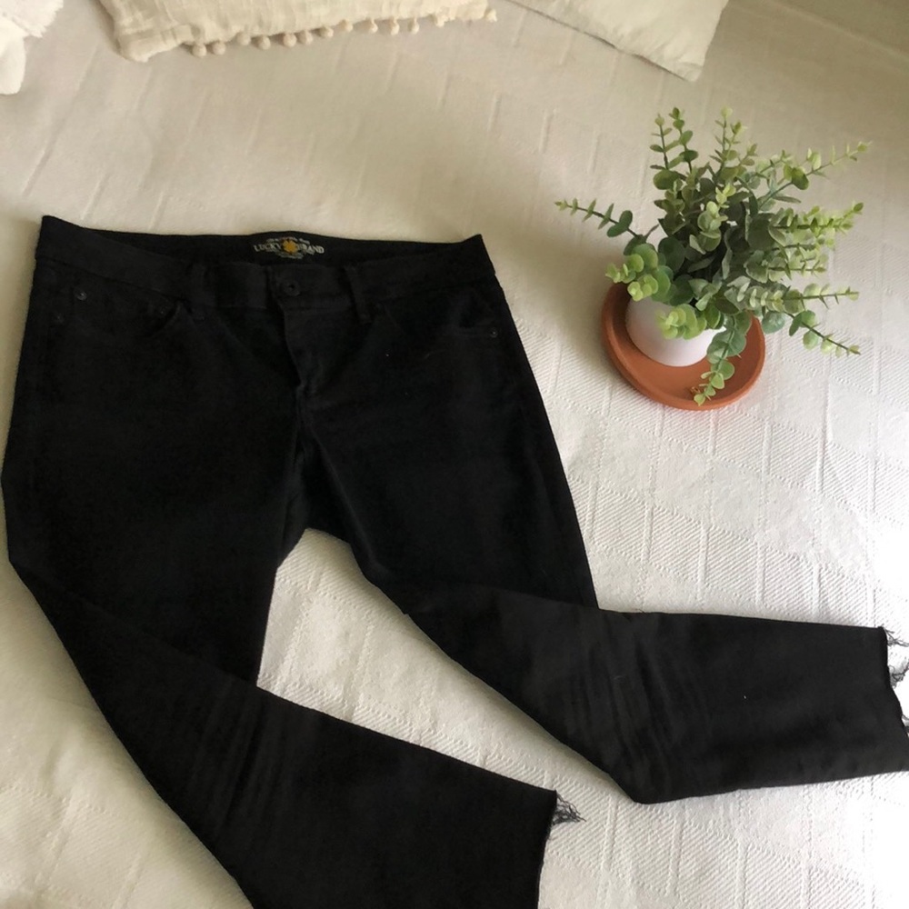 Lucky Brand Distressed Black Jeans